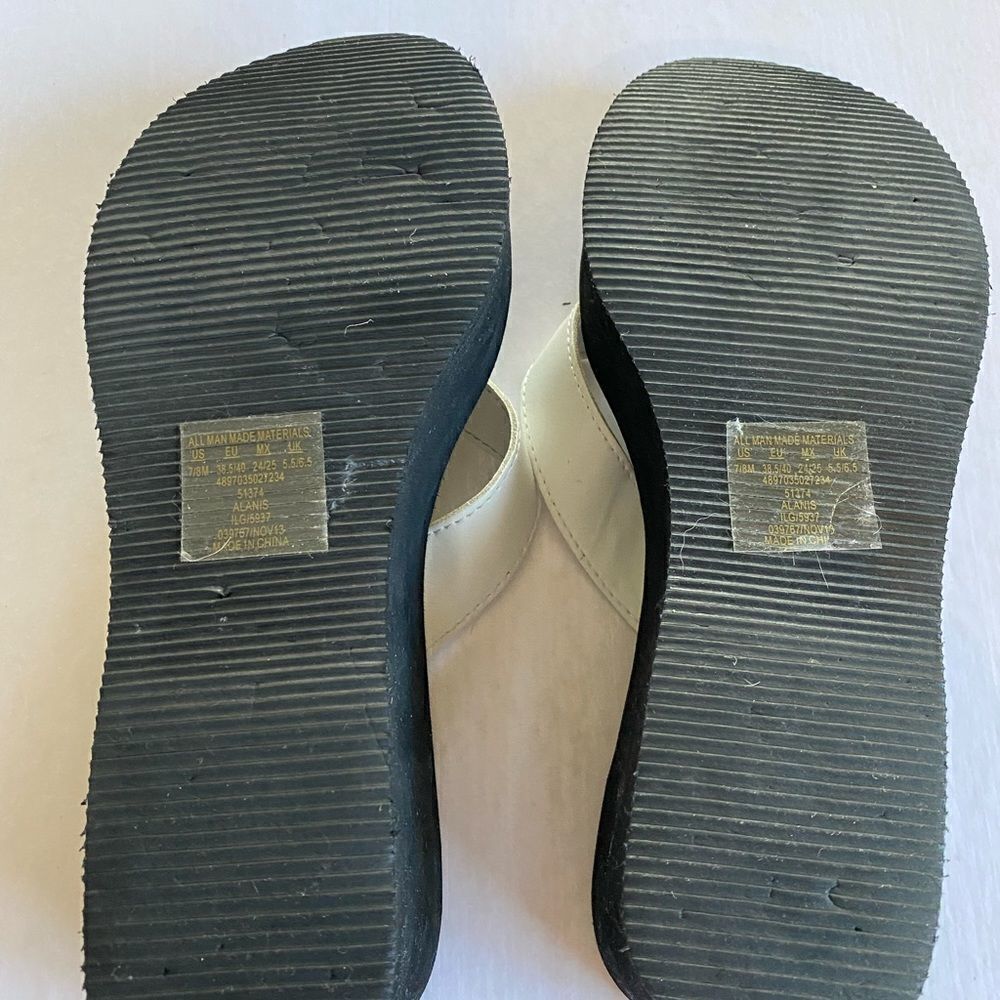 JOE BOXER ALANIS Black and White Wedge Slippers Size 7/8 - Picture 4 of 5